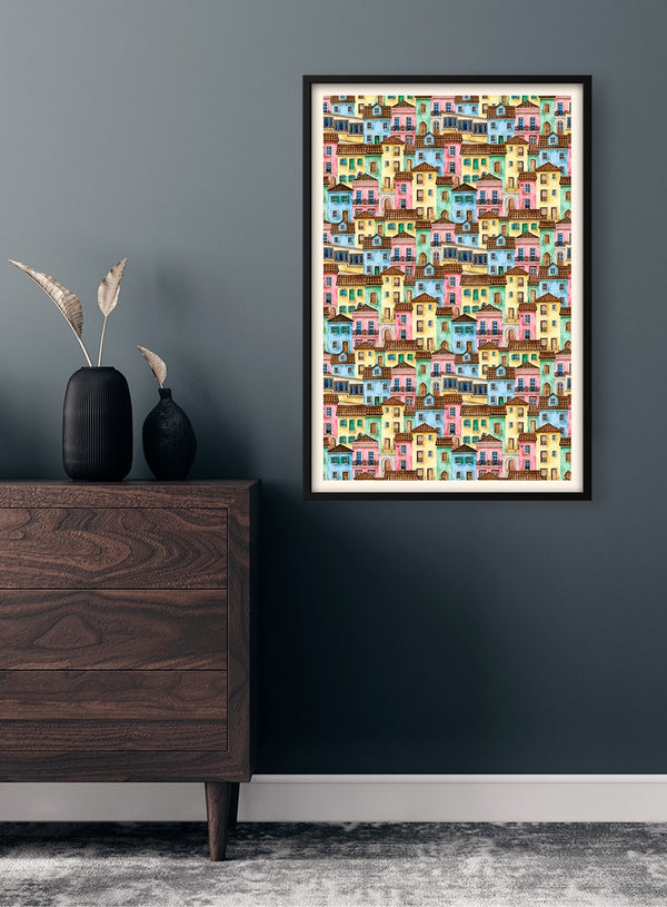 Colorful Houses Poster