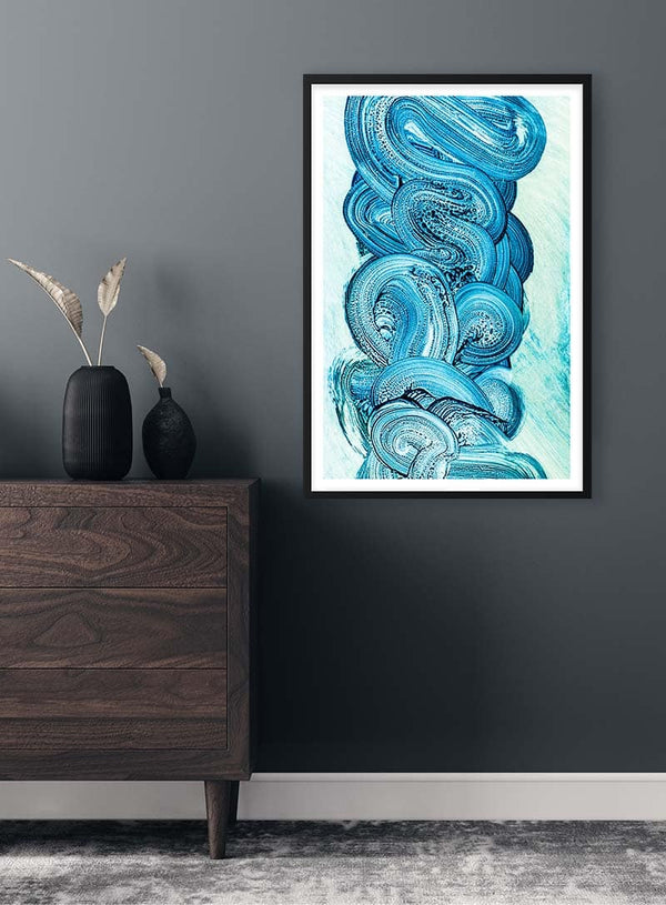Blue Strokes Poster