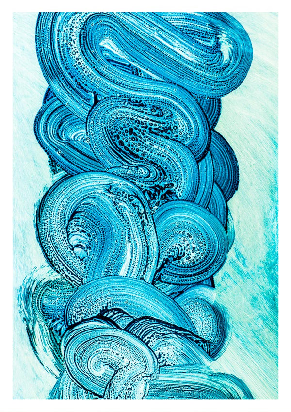 Blue Strokes Poster
