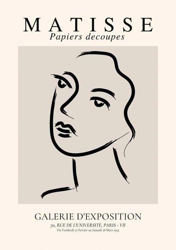 Matisse Inspired Woman Poster