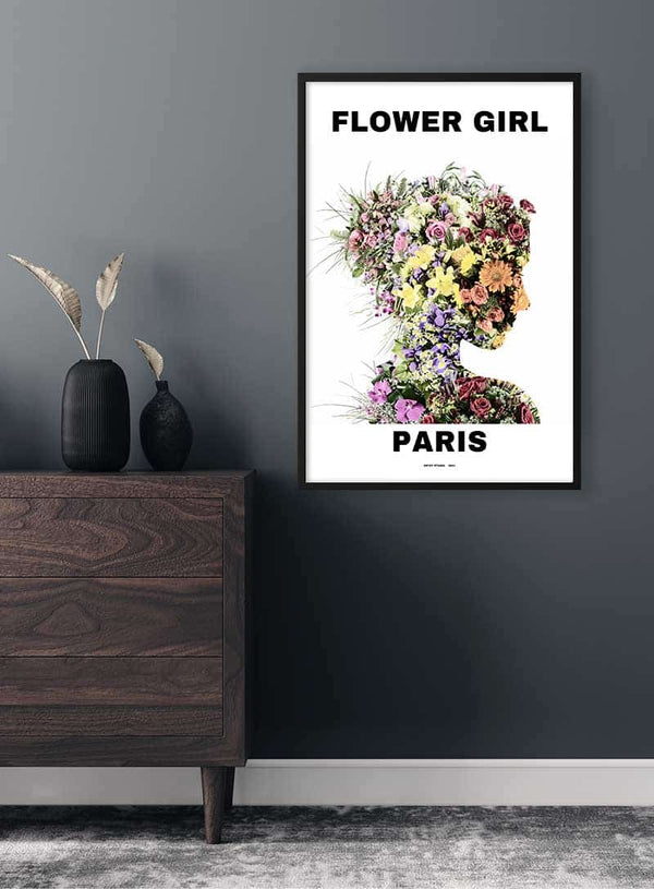Flower Girl in Paris Poster