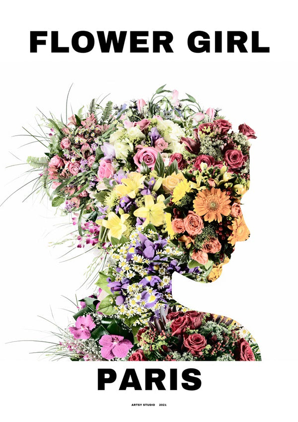 Flower Girl in Paris Poster