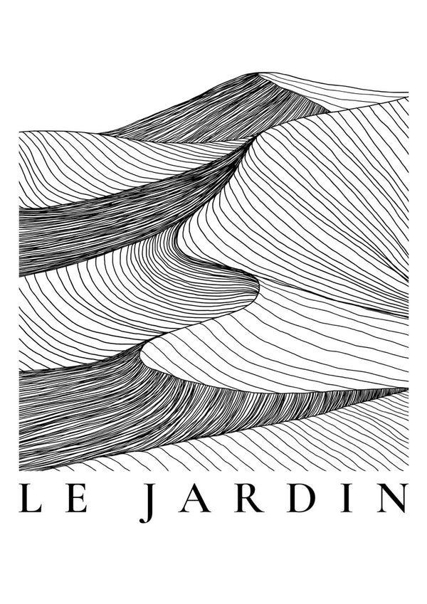 Le Jardin Black Poster