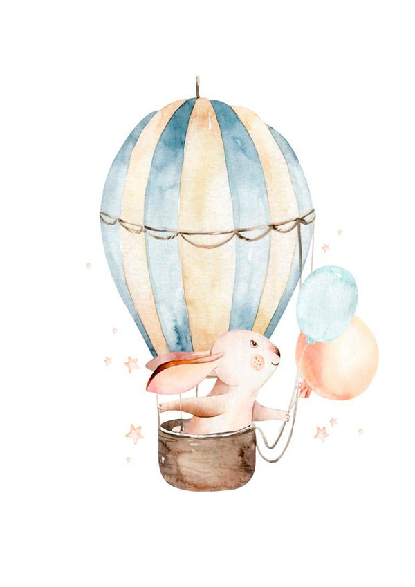 Kanin i luftballon Poster