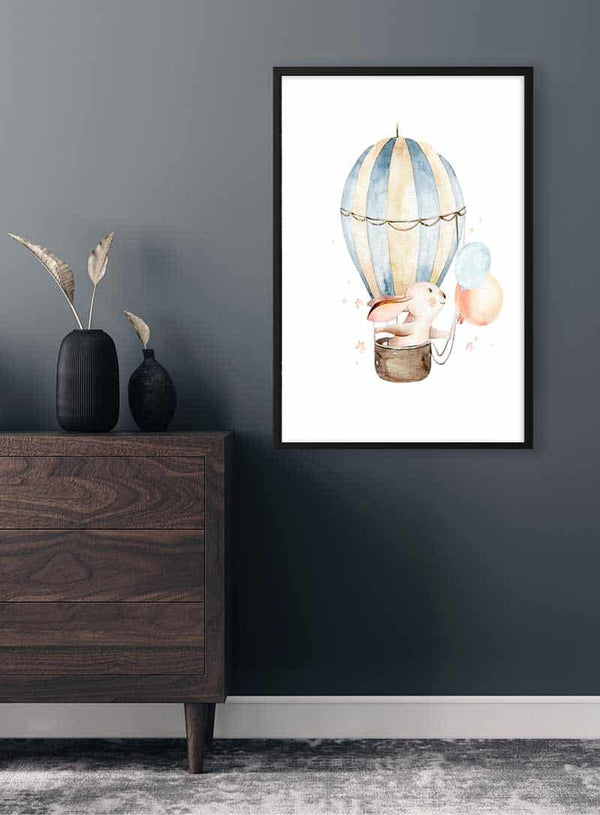 Kanin i luftballon Poster
