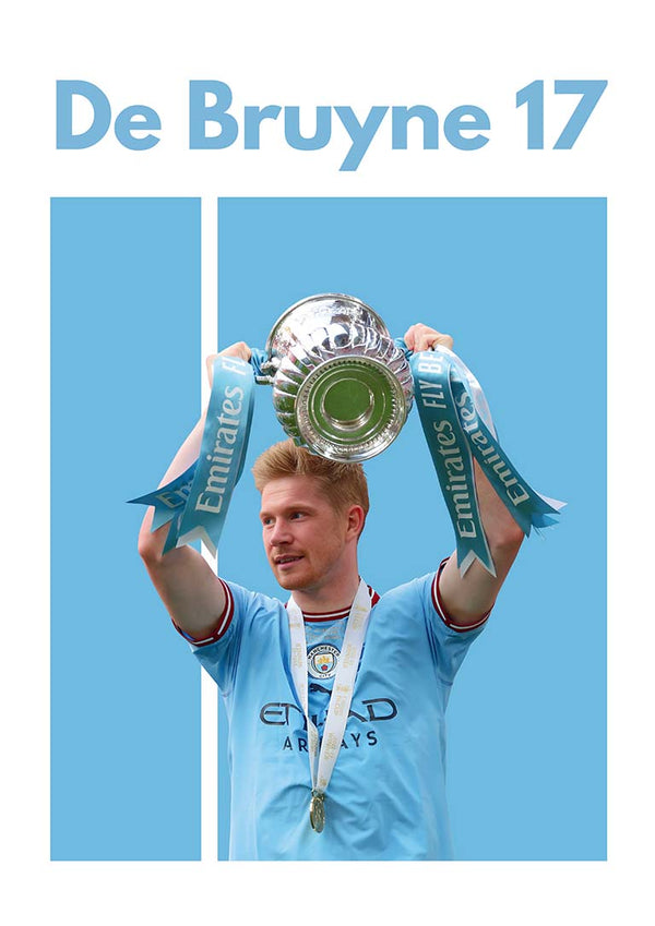 De Bruyne Man City Football Poster