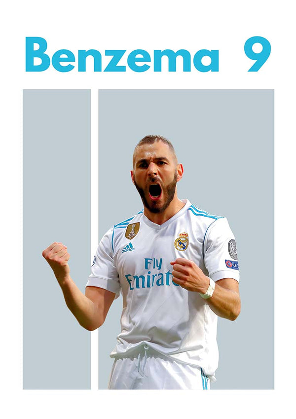 Benzema Real Madrid Football Postert