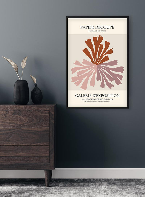 French Art Inspired Papier decoupe poster