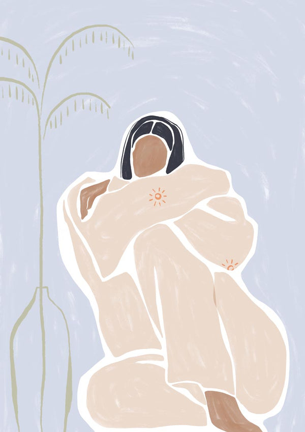 Woman Cuddle Herself - Ivy Green