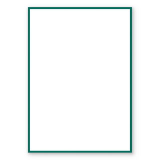 Blank poster frame with a teal border, representing customizable image upload for personalized posters.