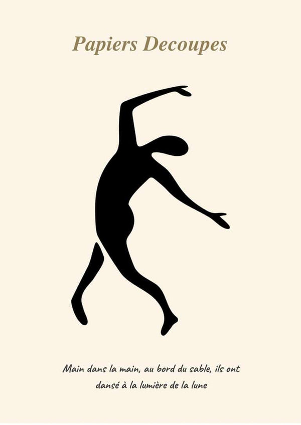 French Art inspired black dancer poster