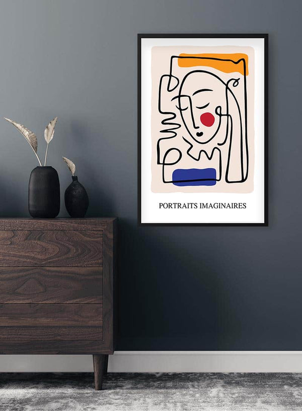 Von Picasso inspiriertes Portrait-Imaginaires-Poster