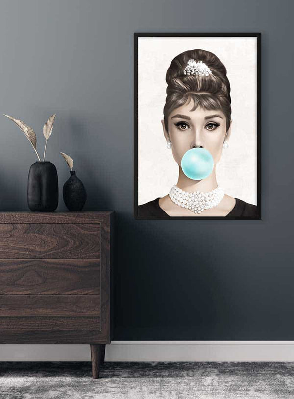 Bubblegum Audrey Hepburn poster