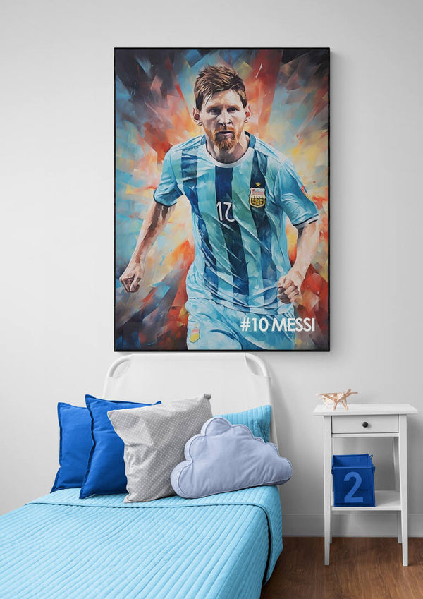 #10 Messi Football Poster