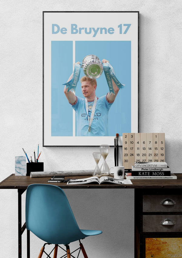 De Bruyne Man City Football Poster